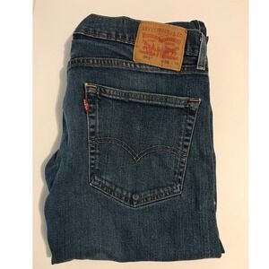 Levis 505 Regular Fit Straight Leg Mens Jeans Blue Denim 36x30